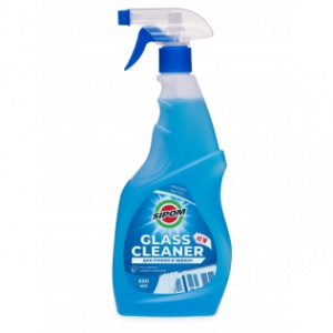 Средство для стекол и зеркал 600 мл GLASS CLEANER  (цвет синий) 