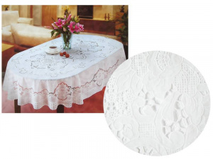 Скатерть EMBOSSED 54*72 (135*180 см), арт FC-101 арт 54-72-903/101, ОВАЛ, МИКС АКЦИЯ/// 