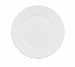 Тарелка 178 мм десертная Lavenir "Волна классика" 7" белая  стеклокерамика