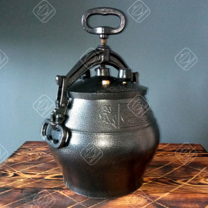 Казан - скороварка 10 л Афганский с ручками,черный SB (в кор.) H108