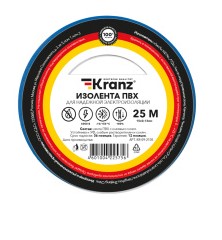 Изолента ПВХ 15мм*25м синяя Kranz 