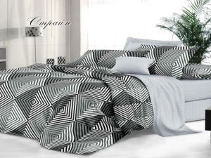 Комплект постельного белья 1,5-ный "Sateen De Luxe" сатин МИКС(прост 150*215, под.143*215, нав50*70)