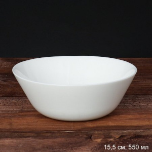 Салатник 550 мл d=15,5 см Белый евро FLMLW60-White, NNW60T, 100б-сл6, 10б-сл6
