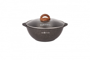 Казан 3,5 л со стеклянной крышкой, АП линия "Granit Ultra Induction" (original), индукция