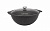 Казан для плова 4,5 л АП темный мрамор со стекл/кр