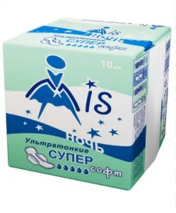 Гигиенические прокладки 10 шт Mis ультра супер софт 6 капель ночь