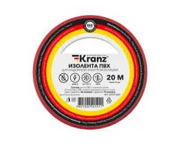 Изолента ПВХ 15мм*20м красная Kranz 