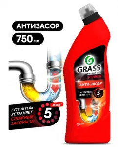 Средство для прочистки канализационный труб "Digger-Gel" 750 мл Grass