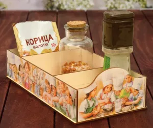 Коробочка под специи "Поварята", 25х13х7,5см АКЦИЯ///