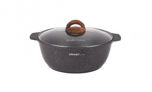 Кастрюля - жаровня 5 л АП «Granit Ultra» со стекл/кр