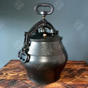 Казан - скороварка 10 л Афганский с ручками,черный SB (в кор.) H108