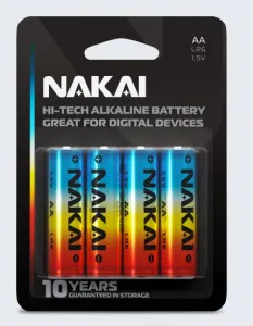 Набор батареек 4 шт, алкалиновые АА LR 6 NAKAI Hi-Tech