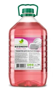 Средство для мытья посуды 5 ru Neoline "ECONOM" МИКС бабл-гам/лимон/зел.яблоко