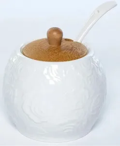 Сахарница 300 мл Balsford РОЗА с бамбуковой кр. и ложкой
