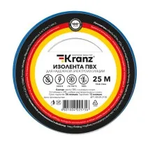 Изолента ПВХ 15мм*25м синяя Kranz 