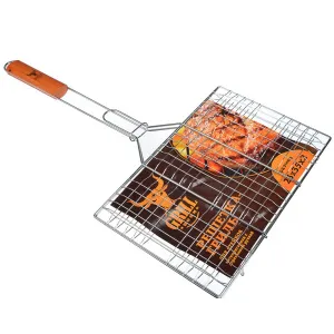 Решетка - гриль 21*35*2 см  хром  GRILLBOOM АКЦИЯ ///
