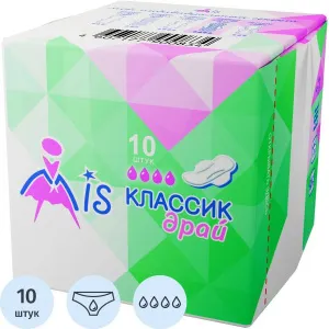 Гигиенические прокладки 10 шт Mis комфорт классик драй 4 капли