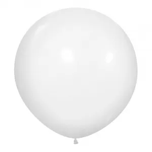 Шар латексный Белый, Пастель / White, размер 24"/60 см АКЦИЯ///